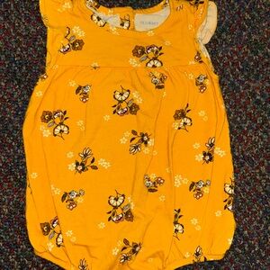 Old Navy Bright Yellow Floral Romper